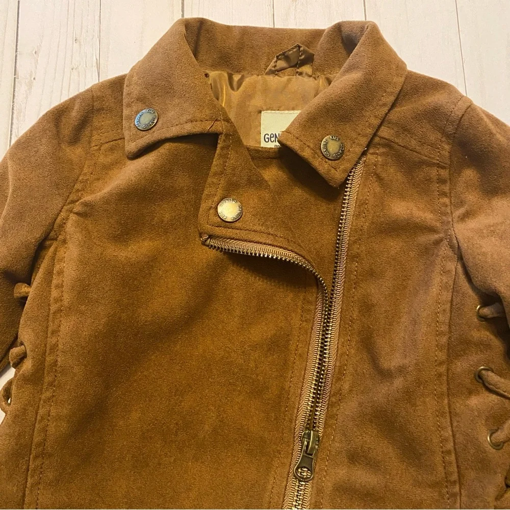 Kids OSHKOSH 2T Brown Suede Biker Style Jacket